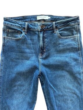 Hidden Jeans Size 31 Flare Jeans Slit Hem Blue Denim High Rise Y2K Style